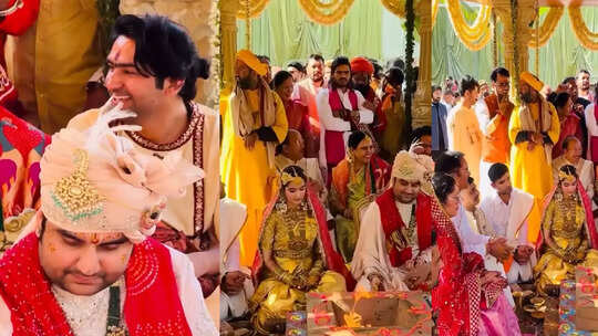 Jai Jai Indresh Upadhyay tied the knot of marriage, took seven rounds with Shipra Sharma of Haryana, Jaipur, Vrindavan, Brij, Krishna, Radhe, Govardhan, Gopi, Ashtanidhi, Mother Cow, Mother Yashoda, Mother Devaki, Nand Baba, Vasudev Ji, Vrishbhanu Ji, Mother Kirti, Eight Friends, Eight Friends, Govardhan, Yamuna Ji, Mathura, Khabargali