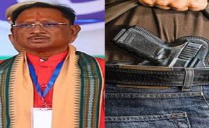 Big mistake in CM's security, a person reached CM house with a pistol, three security personnel suspended, Chief Minister Vishnudev Sai, Raipur, Chhattisgarh, Khabargali