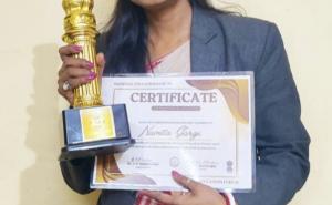 Namita Gargi, a pioneer of a new revolution in the art world, recipient of national awards, Woman Changemaker of the Year 2023, Incredible India Award 2024, National Teacher Award, National Teacher Award, Raipur, Chhattisgarh, Khabargali