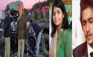 A high-speed car collided with a truck, killing three people, including the former Home Minister's daughter hindi news latest News indore news khabargali