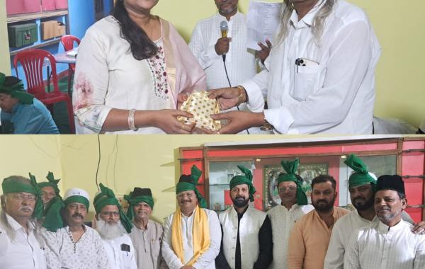 Preparations for the 60th Urs of Hazrat Syed Khaki Shah Wali Rahmatullah Aleh in Madarwada, Urs Committee meeting held with communal harmony, Khiraj-e-Aqidat and prayers for peace and brotherhood in the country, Haj pilgrims honored, Chairman of Chhattisgarh State Haj Committee Mr. Mirza Ejaz Baig, Chairman of Seerat Committee Mr. Sohail Sethi, Managing Director of Vedic News Channel Syed Salma, Raipur, Chhattisgarh, Khabargali