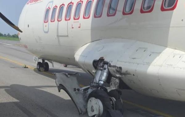  Flights at Bilasa Airport have been suspended for three days after a plane tyre burst, leaving passengers terrified. bilaspur hindi news khabargali 