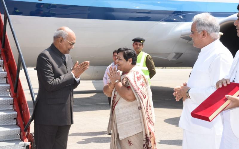 Ramnath kovind, president at chhattisgarh, khabargali