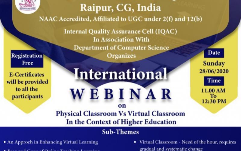 st pallotti college ,raipur, webinar, khabargali