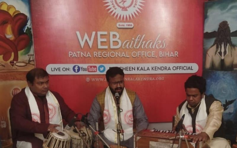 Center for Ancient Arts, Chandigarh, Online Web Meeting Ceremony, 28th Episode, Classical Music Program, Patna, Anudeep Dey, Tabla, Shantanu Roy, Harmonium, Sangat, Mohit Mayank, Shilpa Mitra, Khabargali