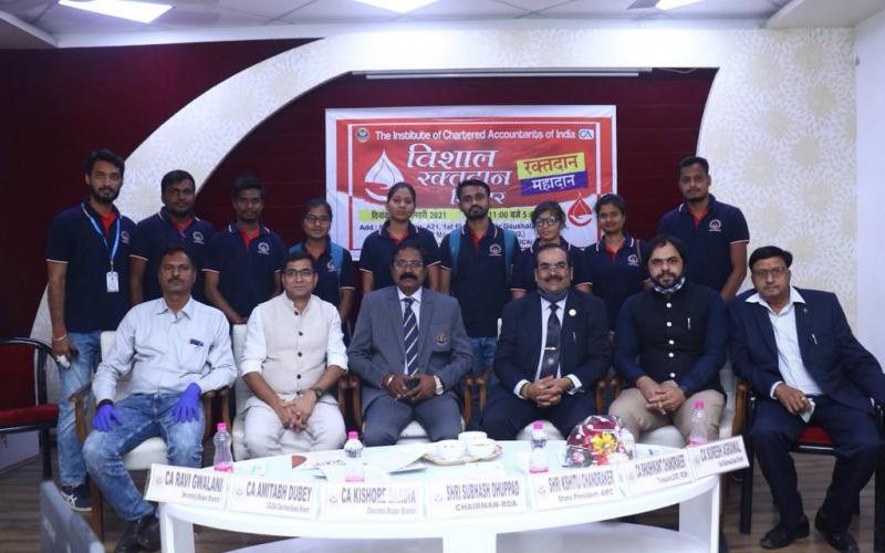 Institute of Chartered Accountants of India, Atul Kumar Gupta, Regional President Devendra Somani, Green Army, Desi Yuva Foundation, Telugu Samaj, Amitabh Dubey, Ravi Subhash Thappar, Ravi Gwalani, Raipur Development Authority, Collective, Blood Donation, Mahadan, Golden Book of World  Records, Raipur, Chhattisgarh, Khabargali, Ravi Bagadia,