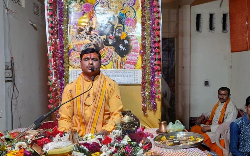 Raipur, Chhattisgarh, Shiva Temple, Gayatri Nagar, Bhagwat Katha, Acharya Shri Shivanand Ji Maharaj, Khabargali