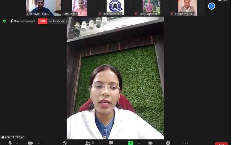 Arka Viatt Foundation, Phulwari Teaching and Youth Welfare Committee and Gurukul Women's College organized, online webinar, Karona Virus, Ayurveda Siddhanta, Dr. Sandhya Gupta, Vinay Sonwani, Nitesh Sahu, Dr. Sudhir Yadav, Dipendra Barmate, Raat Lahiri, Raipur, Khabargali