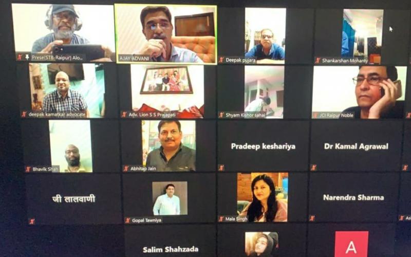 Sales Tax Bar Association, Raipur, Webinar, Sangeet Sandhya, Alok Agarwal, Secretary Mr. Bhavik Shah, Dr. Kamal Kishore Agarwal, Deepak Kamatkar, Atulya Jain, Motilal Oswal, Manoj Verma, Korba to Mrs. Mala Singh, Mrs. Bharti Arora, Surajpur, Ram  KrishnaOza, Adhikar Gan, SK Mohanty Ji, SK Sahay Ji, Rajeev Bakshi, stage operations Dhun Group, Director, Advocate Ajay Advani, Khabargali