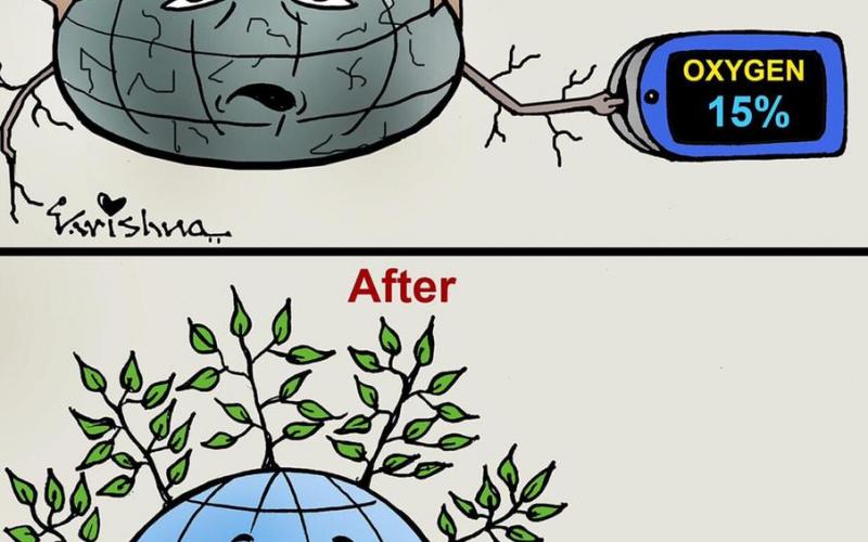 Cartoon Magazine Cartoon Watch, World Environment Day, Editor Tryambak Sharma, United Nations Environment Program, Khabargali
