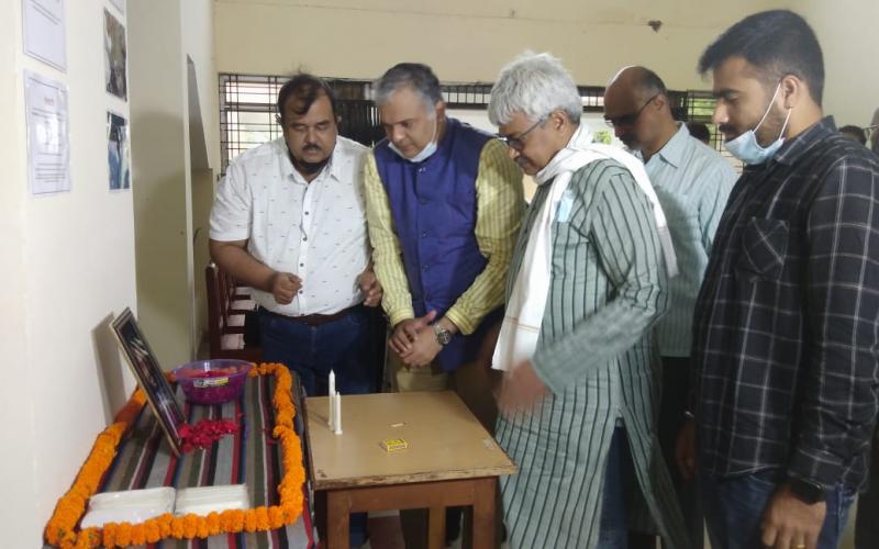 Kabir Shodh Peeth, photojournalist Danish Siddaki, photo exhibition, tribute meeting, political advisor to Chief Minister Bhupesh Baghel, Vinod Verma, Kunal Shukla, Rocky Daswani, Registrar of Journalism University, Anand Shankar Bahadur, Raipur, Chhattisgarh, Khabargali