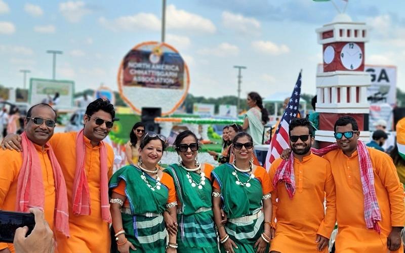 Dance, India Day Parade, Chhattisgarh, America Chicago, Ganesh Kar, NRI Sarita Sahu, Nitin Bilkar, Aditya Veknat, Deepali Saraogi, Tijendra Sahu, Sonu Joshi, Shashi Sahu, Namita Kayastha, Shankar Fatwani, Geeta Khetpal and Abhijit Joshi, Indian Community  Outreach, ICO, North America America Chhattisgarh Association, Khabargali