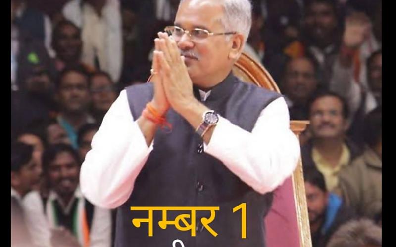 Best Chief Minister, IANS-C Vote Survey, Chhattisgarh Chief Minister Shri Bhupesh Baghel, Highest Rating, Welfare Schemes, Yashwant Deshmukh, 61 Score, Khabargali