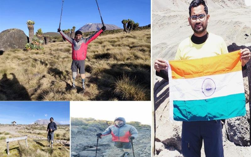 Divyang climber Chitrasen Sahu, Mount Akonkagua, Mount Elbrus Peak, Half Human Robo, Ambikapur, Chief Minister Bhupesh Baghel, Run for CG Pride, 'Standing on Feet', Chhattisgarh, Khabargali