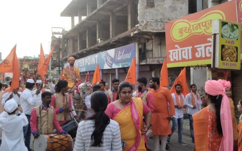 Gudi Padwa New Year, Sarva Marathi Samaj, Raipur, Shri Hanuman Temple, Tatyapara, Lord Shri Ram's procession, Bike Rally, Maharashtra Mandal, Niraj Ingle, Kunbi Samaj, Dilip Gendekar, Swarnakar Samaj, Alka Lele, Hanuman Mandir, Chandrakant Mohdiwale, Khabargali