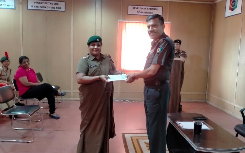 8 CG Girls Battalion, NCC Officer, NCC Cadet, Honor Ceremony, Col. Ashish Badola, Captain Archana Gumasta, Lt. K. Nagmani, Sr. Under Officer Fiza Ali, Twinkle Sahu Shivom Vidyapeeth School, Sergeant Priya Singh, Major P Surekha Rao Administrative Officer, GCI  Sharda Saraf, Chhattisgarh, Raipur, Khabargali