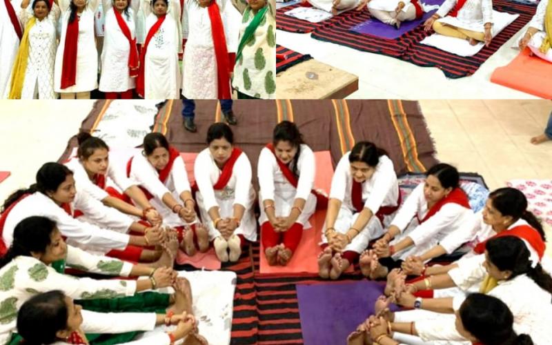 Digital Yoga Festival, Chhattisgarh State Kesharwani Vaish Sabha, Sunita Kesharwani, Toshi Gupta, Chhattisgarh, Khabargali General Secretary Bina Kesharwani