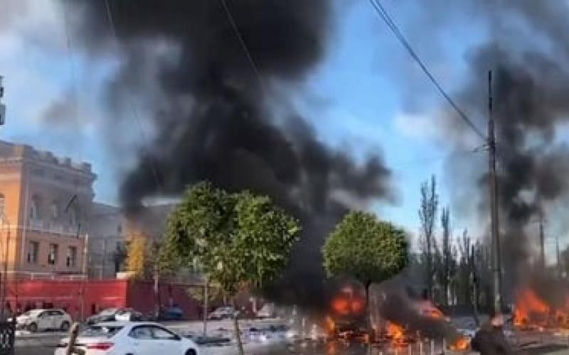 Devastation in Ukraine due to Russia's attacks, missile attack, khabargali 