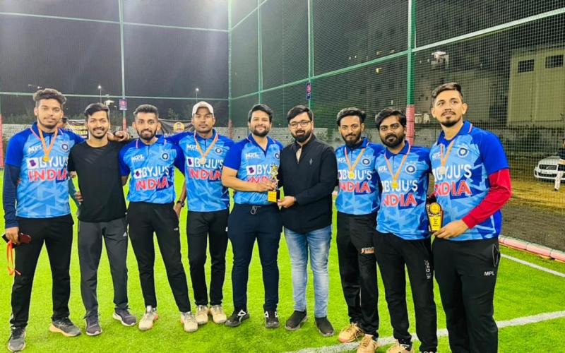 Pujari Netflix Sports Club, Winter Cup Tournament, Late Mukesh Prakash Pujari Smriti, Lalpur Ground, Smashers Club, Bleed Blue Club, MD of Singhania Buildcon, Harshit Singhania, Goldie Luniya, Ayush Sancheti, Vipul Pincha, Mohit Pujari, Shubham Jain, Raipur,  Chhattisgarh, Khabargali