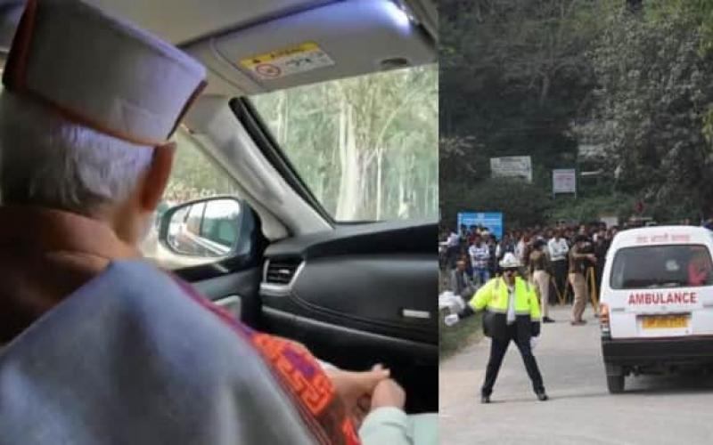 Ambulance, PM Modi, convoy, video viral, Kangra, Himachal, protocol, sensitivity, video social media, share, khabargali