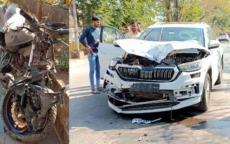 Accident, Bike, Ram Mandir, VIP Road, Raipur, Chhattisgarh, Khabargali