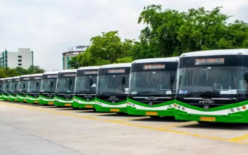 Electronic Bus, Municipal Corporation Mayor Ejaz Dhebar, Raipur Municipal Corporation Transport Limited Royalty Base, Chhattisgarh, Khabargali