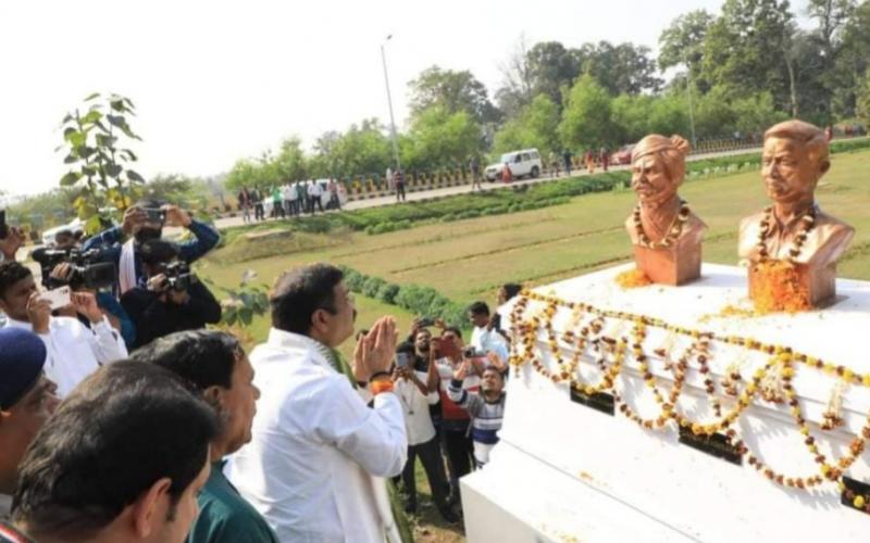 Freedom fighter Veer Ganesh Ram Upadhyay, statue installation, Chhattisgarh Commissionerate, 1857 Revolution, Jharsuguda Air Port of Odisha, freedom fighter Late Bihari Lal Upadhyay, Twelve Mountains, Raipur, Sambalpur, Chhattisgarh during British rule, khabargali