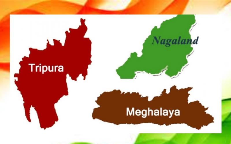 Northeast India, States, Tripura, Nagaland, Meghalaya, Assembly Election Results, BJP Absolute Majority News, khabargali