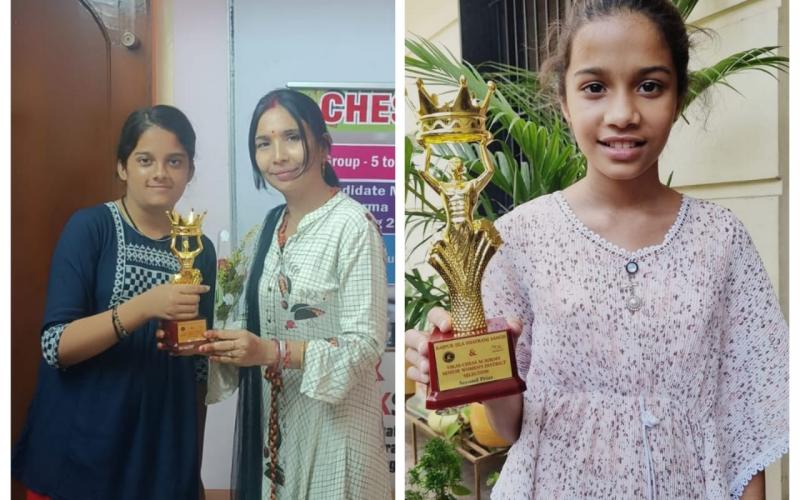 Aardhya Tiwari, Raipur District Champion, Pritha Gupta, Raipur District Level Senior Women Chess Selection Competition 2023, Chhattisgarh, Khabargali