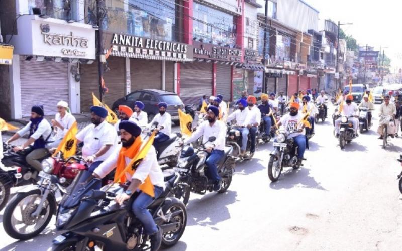 Great ruler Maharaja Jassa Singh Ramgarhia, 300th birthday, Sikhs, bike rally, Ramgarhia Sevak Sabha Raipur, Sardar Fakir Singh Muddad, saffron flag with Nishan Sahib, Red Fort, Takht Taus of Mughal ruler Shah Alam, Chhattisgarh, News, khabargali