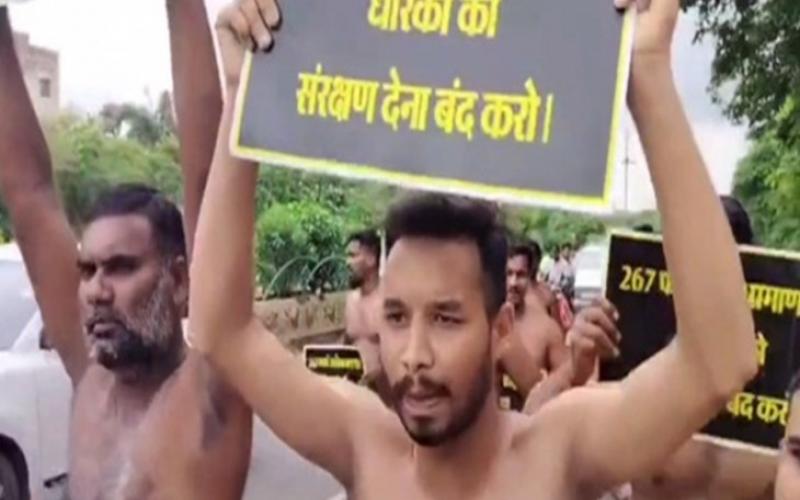 Complaint to the High Court Judge against the legal proceedings against the innocent naked protesters, constitutional expert, B.  Of.  Manish Raipur District Incharge Portfolio, Judge Justice Sanjay K.  Aggarwal, Chhattisgarh, Khabargali