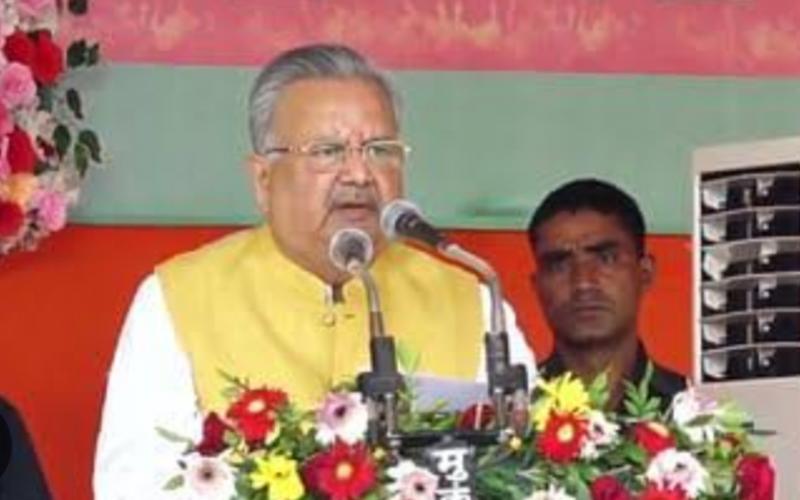 Public meeting before filing nomination in Rajnandgaon, former Chief Minister Dr. Raman Singh, Assembly Elections, Chhattisgarh, Khabargali