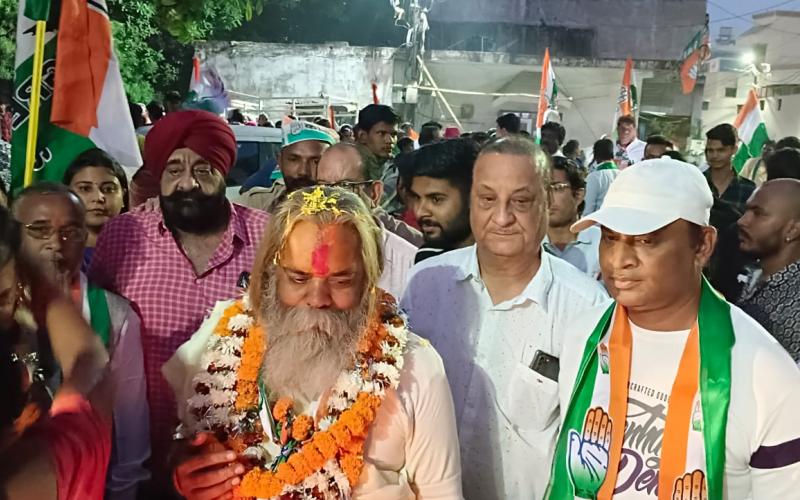 Raipur South candidate Mahant Ramsundar Das Ji Maharaj, Congress, Rajak Samaj, Purani Basti Raipur, Chhattisgarh Assembly Elections, Khabargali
