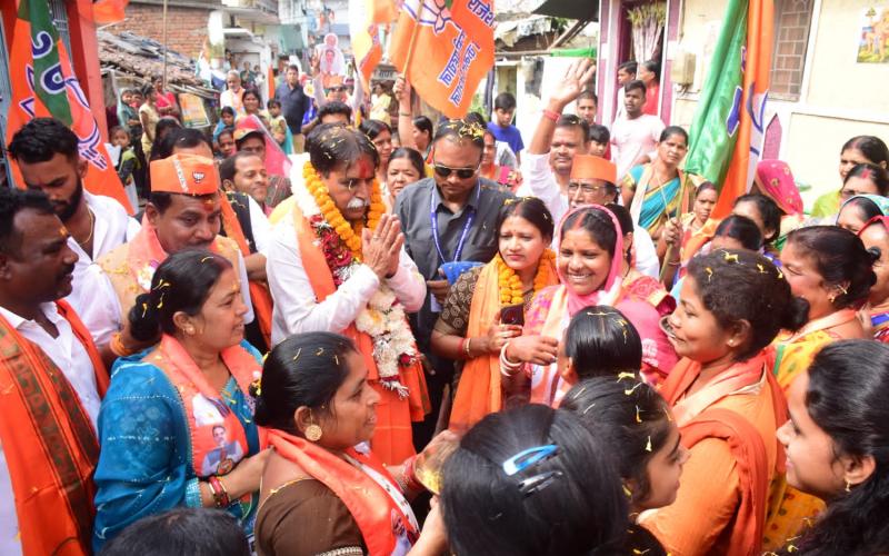 BJP candidate from Raipur West Rajesh Munat, Public Relations, Assembly Elections Chhattisgarh, Khabargali