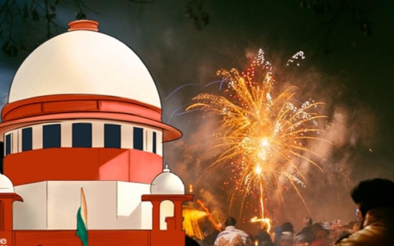 Barium firecrackers banned in the entire country, Supreme Court, bench of Justice A.S. Bopanna and Justice M.M. Sundaresh, Rajasthan, Firecrackers on Diwali, burning of stubble, increasing air and noise pollution, Khabargali