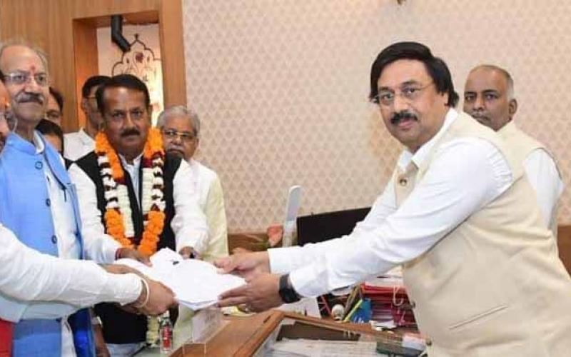 Raja Devendra Pratap Singh filed nomination for Rajya Sabha Chhattisgarh, Khabargali