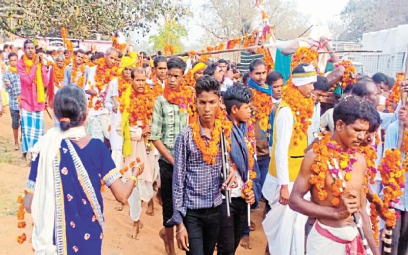 Bhootbeda fair in Chhattisgarh, Gods and Goddesses displayed bravery, Bhootbeda of Rajapadav area, about 32 kilometers from Mainpur, Chhattisgarh, Khabargali