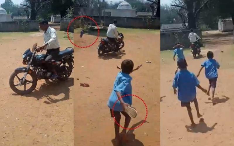 Children threw slippers and shoes at drunk teacher, Primary school Pallibhata of Bastar block, Chhattisgarh, Khabargali