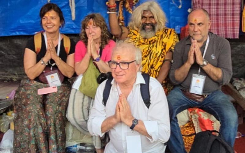 German tourists reached Rajim Lochan Temple, Rajim Kumbh Kalp, said Namaste Rajim, the fame of Rajim Kumbh Kalp is spreading in the world, Regina Maria, Chhattisgarh, Khabargali