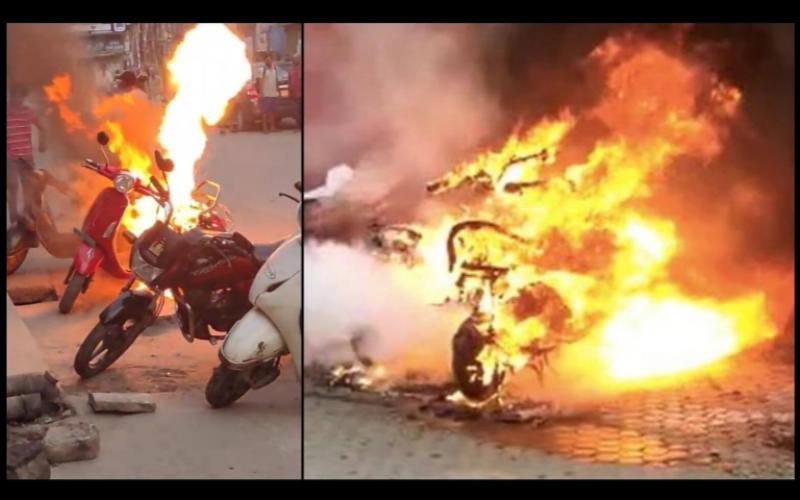 Sudden explosion in electric bike battery, e-vehicle, e-bike, electric motorcycle battery, fire, reasons for electric scooter fire, short circuit, news,khabargali