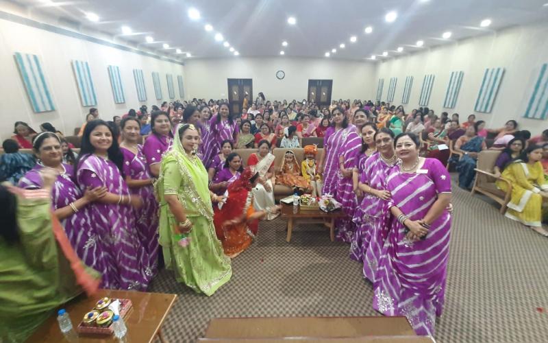 Festival of Gangaur, Maheshwari Women's Committee, Gopal Temple, Publicity Head Neelima Laddha, National General Secretary Mrs. Jyoti Rathi, Raipur, Chhattisgarh, Khabargali