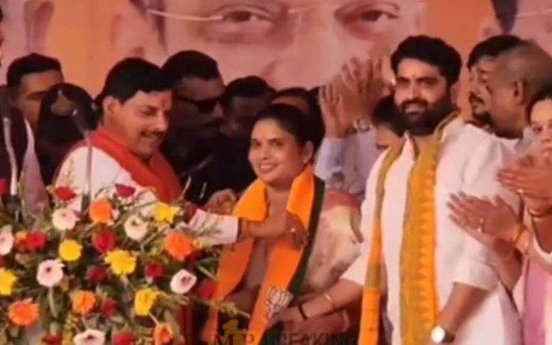 Nirmala Supreme, who was MLA from Bina assembly constituency, Congress MLA joins BJP, Khabargali