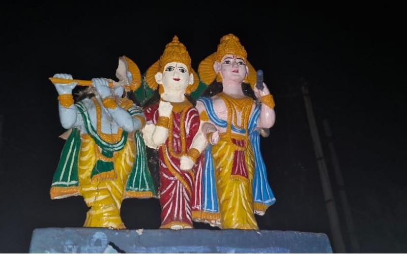 Statue of Lord Krishna broken in Raipur, demand for arrest of culprits...  raipurnews cgbignews hindinews latestnews cg news crime  news khabargali 
