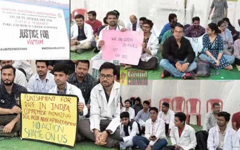 Junior doctors of Raipur go on strike, OPD services of Ambedkar Hospital halted, protest expressed in Kolkata rape murder case, Association President Dharmendra Kumar Singh and General Secretary Naveen Kumar Kothari, Raipur, Chhattisgarh, Khabargali