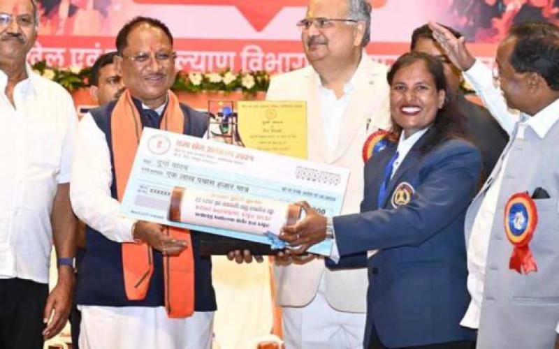 Chief Minister Vishnudev Sai made big announcements on National Sports Day, Chhattisgarh, Khabargali