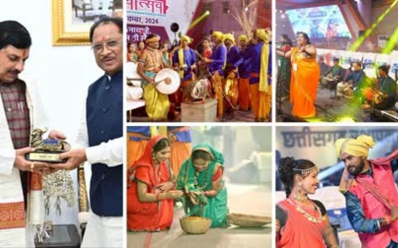 The audience was mesmerized by the wonderful presentation of cultural programs during Chhattisgarh Rajyotsav, including Teeja-Pora, Hareli, Gauri-Gaura Puja, as well as the wonderful presentation of Suva-Karma dance, Raipur, Khabargali