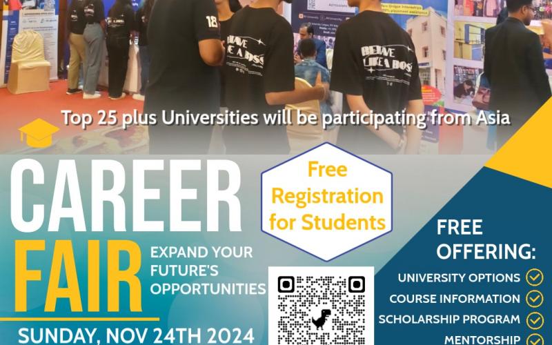 Career Fair 2024 in Raipur, organized by Educators India on 24th November, a golden opportunity open for all the students of the state to shape their future, Educators India Delhi, a career fair at Hotel Babylon, Station Road Raipur, will get a chance to meet and interact with representatives from more than 25 leading universities of Asia, Sunil Prajapati, Chhattisgarh, Khabargali