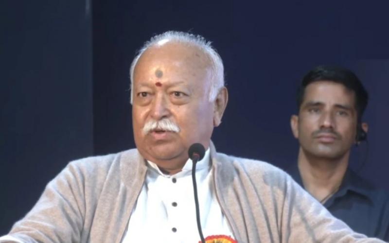 There should be at least three children, RSS chief Mohan Bhagwat cited demographics RSS chief Mohan Bhagwat participated in a Marathi program in Nagpur, this is the opposition's reaction to Bhagwat's statement, Khabargali