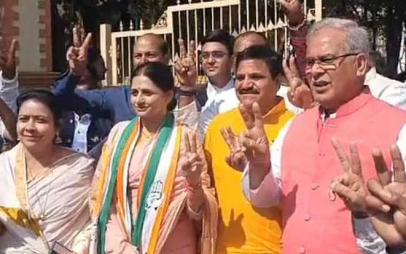 Congress candidate Deepti Pramod Dubey filed nomination, Raipur, Khabargali