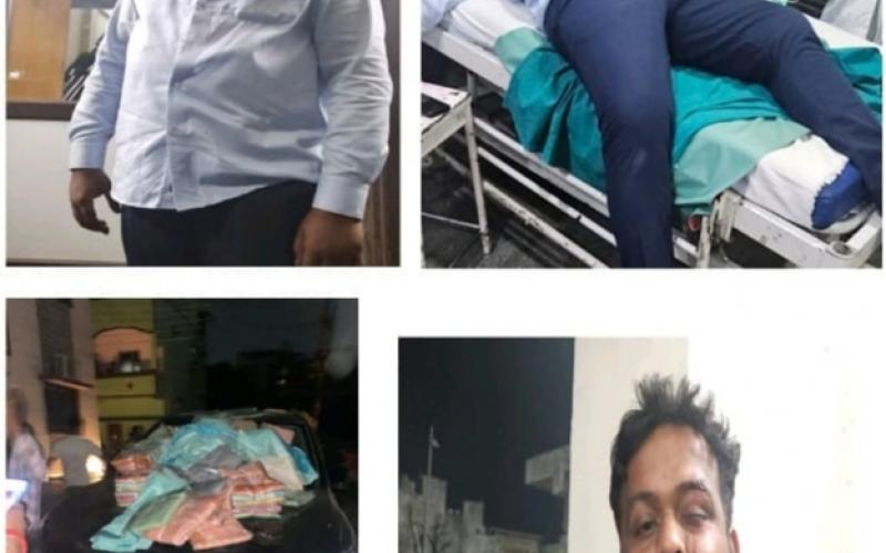Municipal body elections, brother-in-law of Congress candidate in Netaji Subhash Chandra Bose ward, Rakesh Dhotre accused the supporters of BJP candidate of hooliganism.... The matter reached the police station, Rakesh Dhotre and his nephew Anna Dhotre were medically examined, claim of serious injury, Raipur, Khabargali,